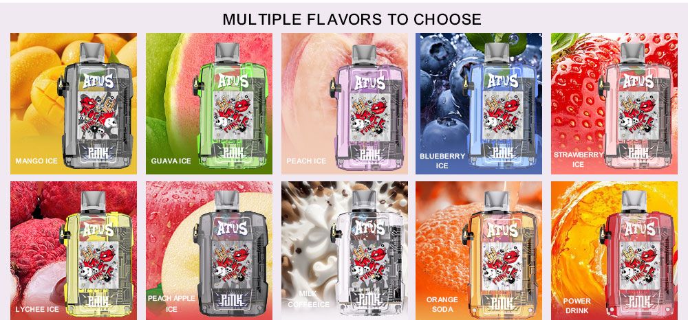 DE012 Texas TX USA 7000 Puffs Disposable Vapes with rechargeable and adjustable airflow ATVS Vape