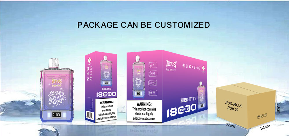 DE015 Texas TX USA 18000 Puffs Disposable Vape with LED display screen and adjustable airflow rechargeable ATVS Vape