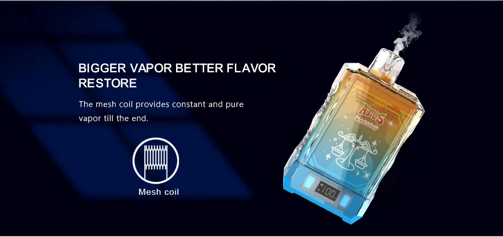 DE015 Texas TX USA 18000 Puffs Disposable Vape with LED display screen and adjustable airflow rechargeable ATVS Vape