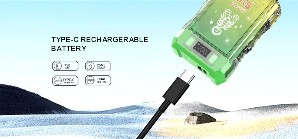 DE015 Texas TX USA 18000 Puffs Disposable Vape with LED display screen and adjustable airflow rechargeable ATVS Vape