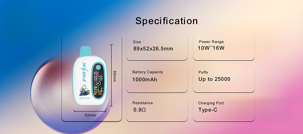 DE016 Texas TX USA 25000 Puffs Disposable Vape with LED display screen and adjustable airflow rechargeable