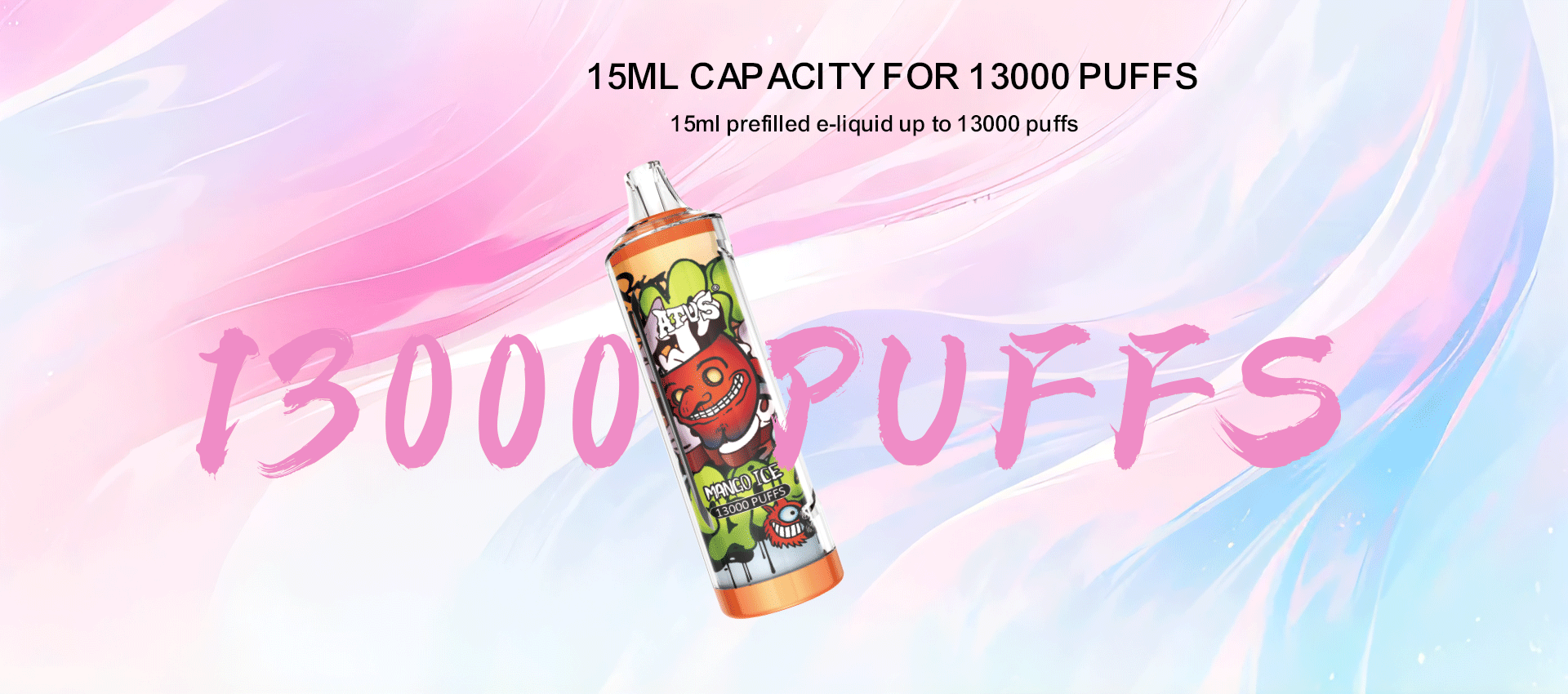 DE018 Texas TX USA 13000 Puffs Disposable Vape with rechargeable ATVS Vape