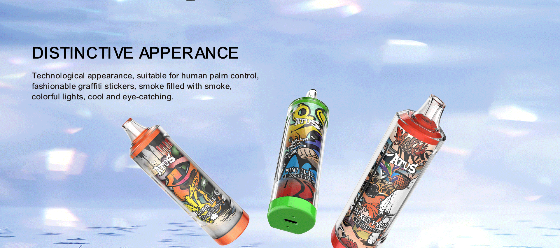 DE018 Texas TX USA 13000 Puffs Disposable Vape with rechargeable ATVS Vape