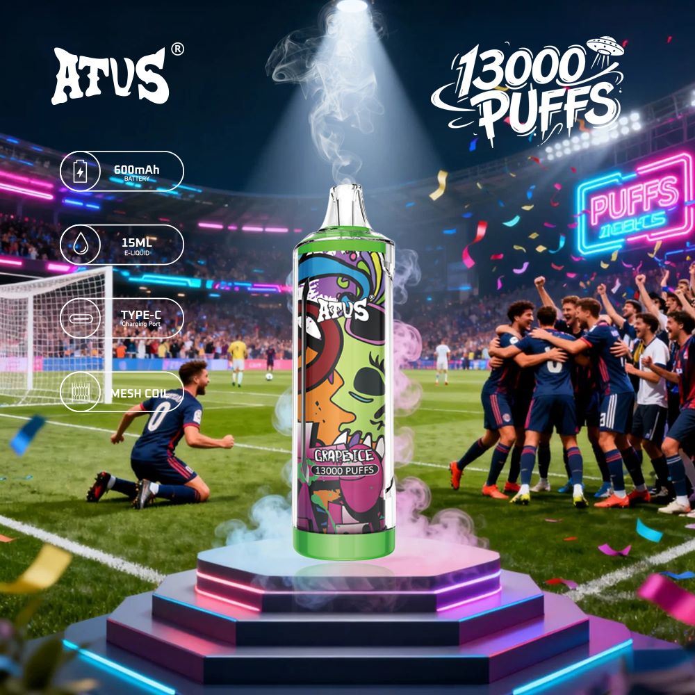 13000 Puffs Disposable Vape with rechargeable New Style ATVS ATUS 13K Puff Dual Flavor Mesh Coil Vape EU Warehouse drop shipping