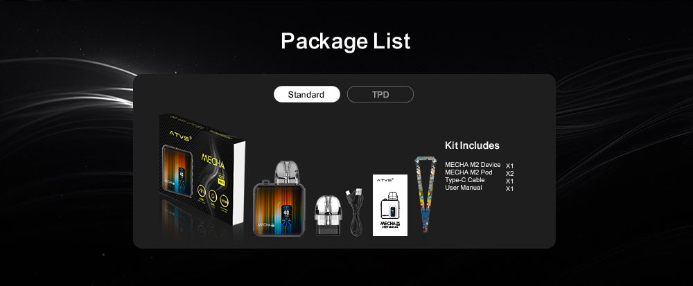 DE019 Texas TX USA USA Refillable Pod Kit System Device ATVS Vape
