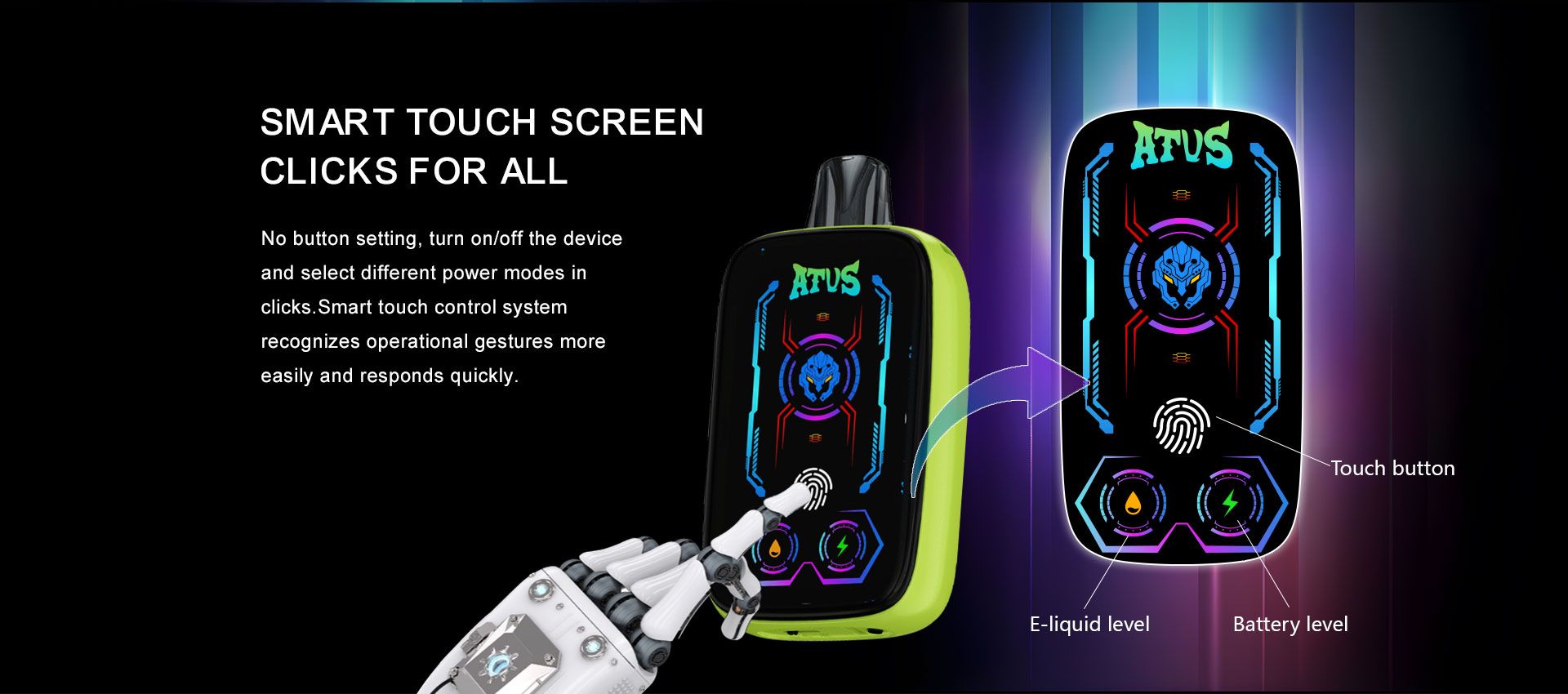 DE023 Texas TX USA 40000 Puffs Disposable Vape with Full screen rechargeable and adjustable airflow ATVS Vape