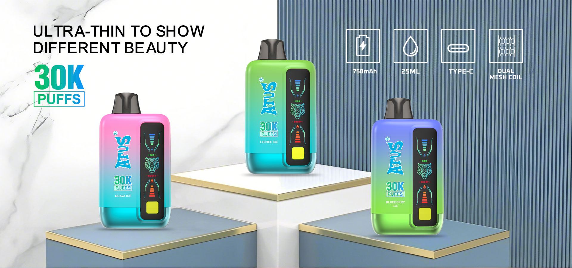 DE026 Texas TX USA 30000 Puffs Disposable Vape with LED display screen and adjustable airflow ATVS Vape