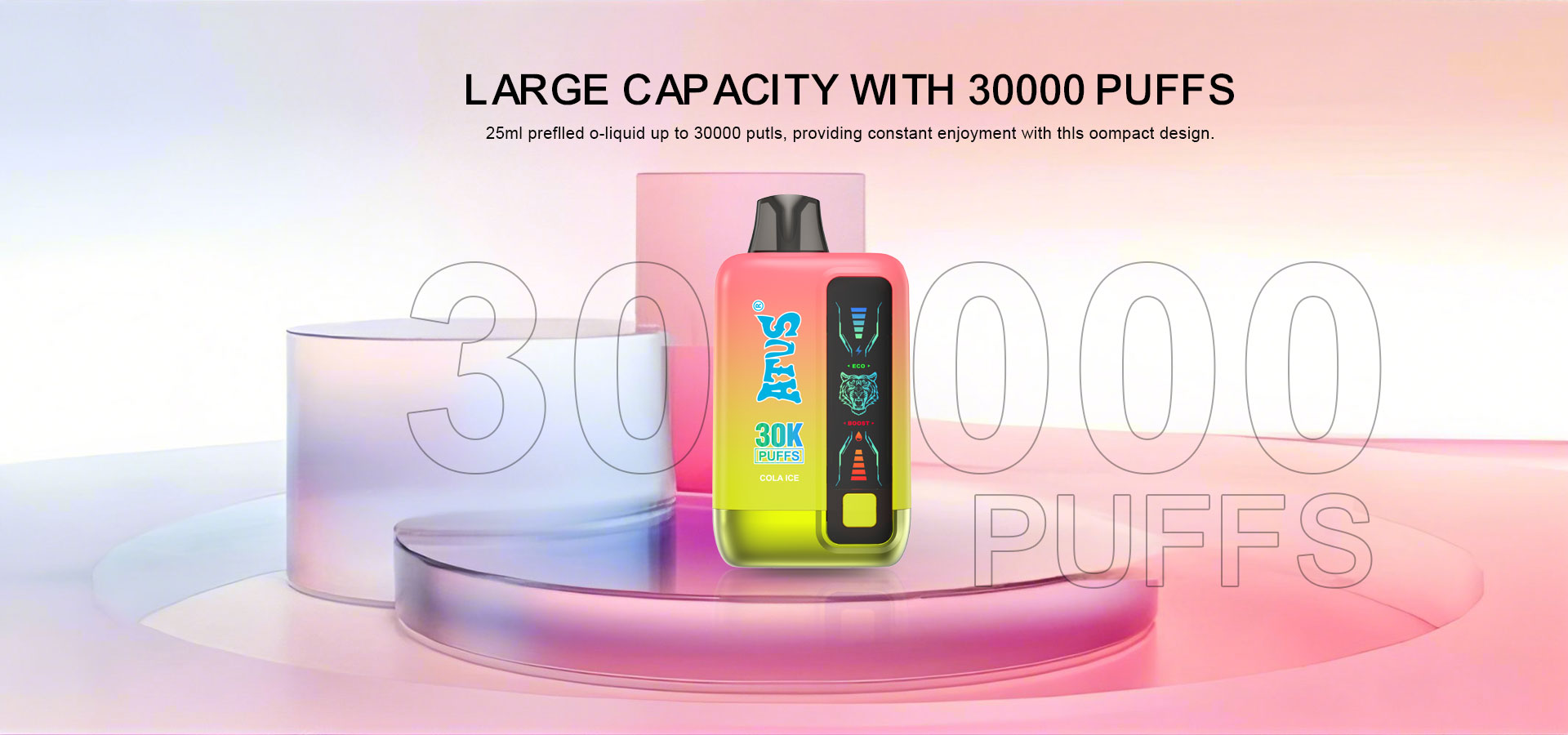 DE026 Texas TX USA 30000 Puffs Disposable Vape with LED display screen and adjustable airflow ATVS Vape