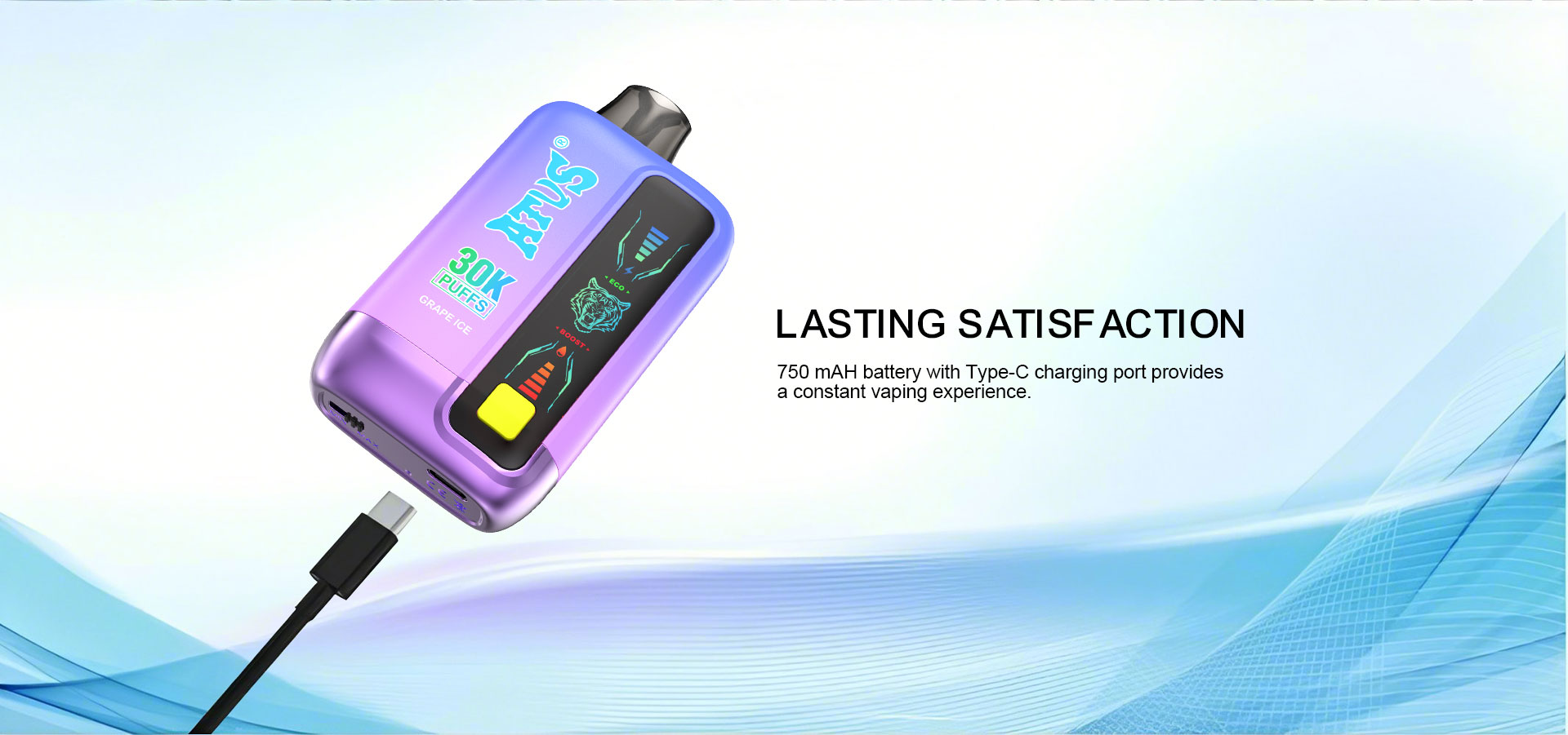 DE026 Texas TX USA 30000 Puffs Disposable Vape with LED display screen and adjustable airflow ATVS Vape