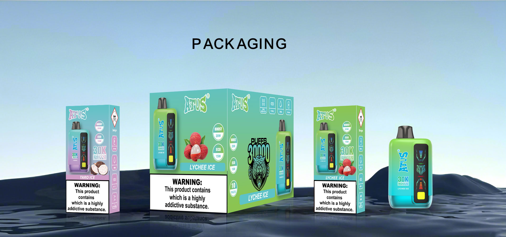 DE026 Texas TX USA 30000 Puffs Disposable Vape with LED display screen and adjustable airflow ATVS Vape